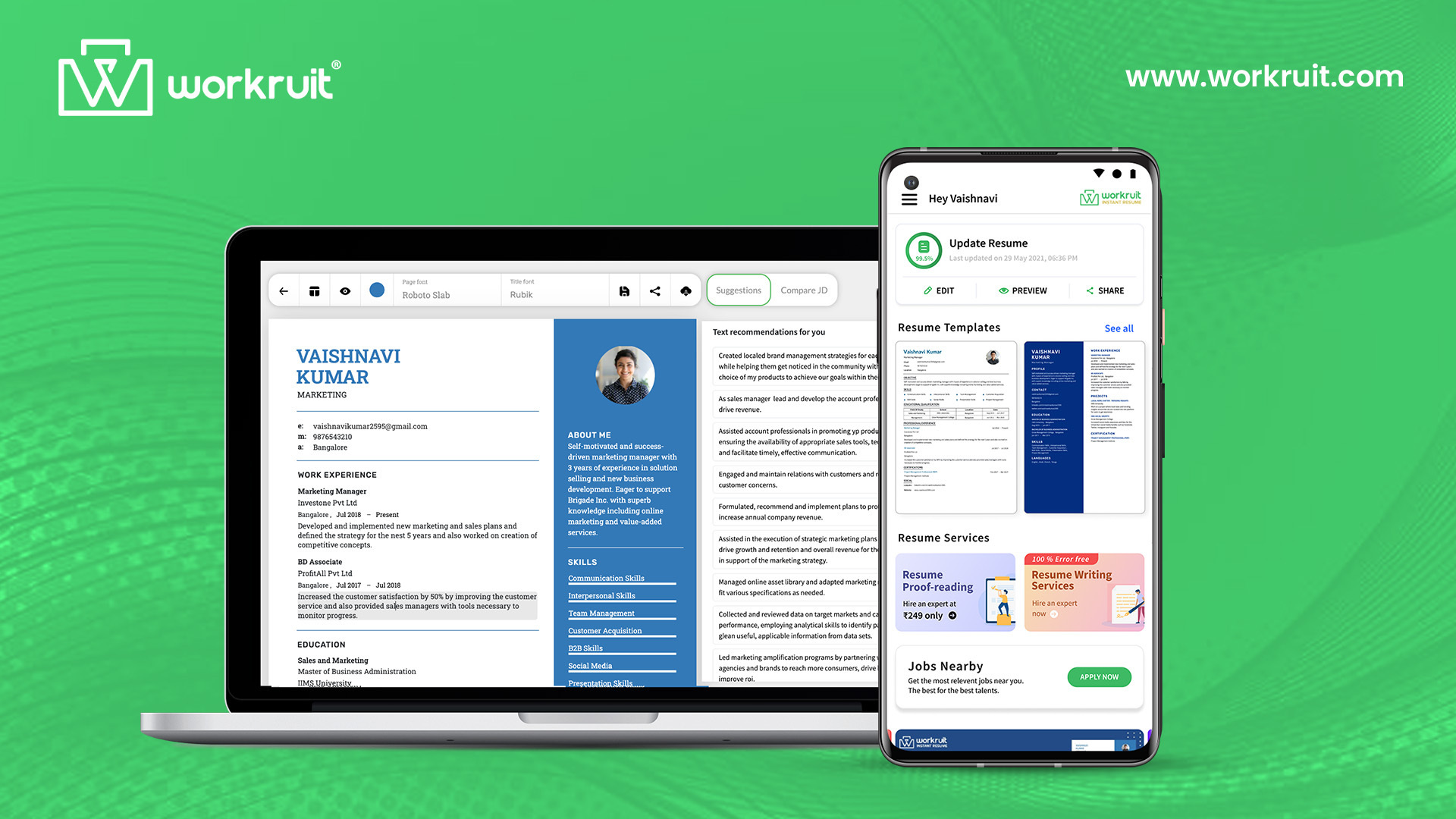 Fresher Resume Examples A Comprehensive - Workruit Social Banner 